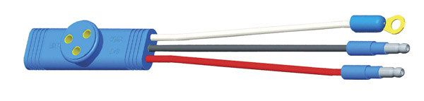Grote Industries - 66905 – Sentry Light Pigtail, 6″ Long, Chassis Ground, Slim-Line .180 Male