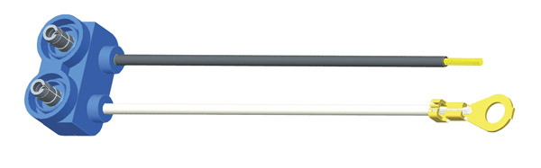Grote Industries - 67001 – Sealed Marker Light Pigtail, Double Seal, 6″ Long, Ring Terminal Ground, Blunt Cut Wire