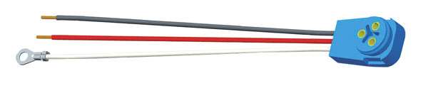 Grote Industries - 67005 – Stop Tail Turn Three-Wire 90º Plug-In Pigtail For Male Pin Lights, 11″ Long, Chassis Ground, Blunt Cut Wires