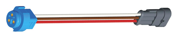 Grote Industries - 67006 – Adapter Plug for Hard Shell Connectors, 6″ Long, Competitive Harness to Male Pin Connector