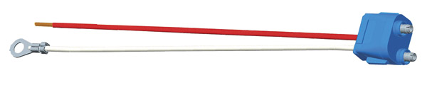 Grote Industries - 67010 – Two-Wire Plug-In Pigtail For Female Pin Lights, 11 1/2″ Long, Chassis Ground, Blunt Cut, Straight