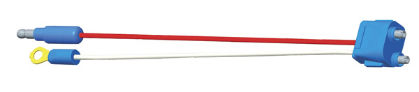 Grote Industries - 67011 – Two-Wire Plug-In Pigtail For Female Pin Lights, 10 1/4″ Long, Chassis Ground, Standard .180 Male, Straight
