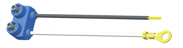 Grote Industries - 67050 – Sealed Marker Light Pigtail, Single Seal, 6″ Long, Ring Terminal Ground, Blunt Cut Wire