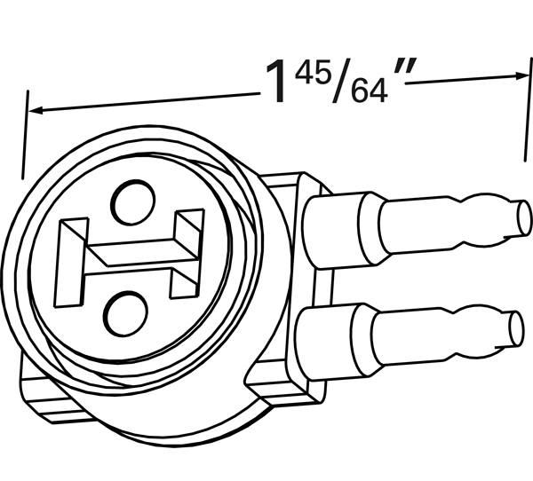 Grote Industries - 67071 – Turtleback® II Double-Seal Light Pigtail, Two-Wire, Standard .180 Male