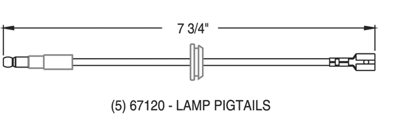 Grote Industries - 67120 – Marker Light Pigtail, 7 3/4″ Long, .180 Slim-Line Male