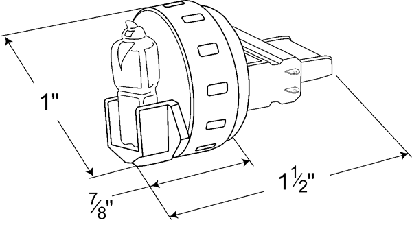 Grote Industries - 73150-5 – Beeping Backup Halogen Bulb, Wedge Base, Retail Pack