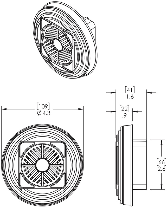 Grote Industries - 73160 – 4″ Grommet Mounted Backup Alarm, 107dB