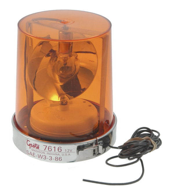 Grote Industries - 76163 – Econolite with Revolving Reflector, Permanent Mount, Yellow