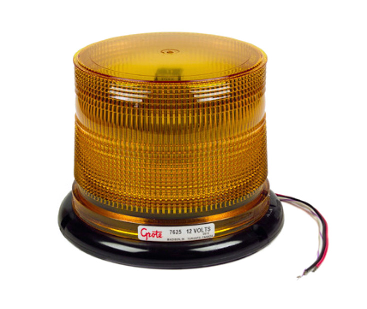 Yellow Grote Class I LED Beacon With Low Profile, 24 Volts