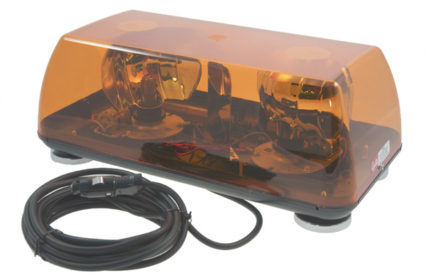 Grote Industries - 76933 – 15″ Rotating Hi-Intensity Portable Mini Light Bar, Magnet Mount, Yellow