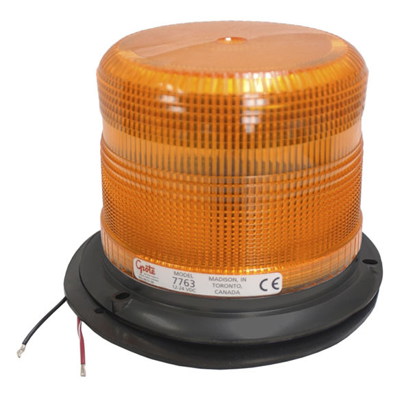 Grote Industries - 77633 – Medium Profile Heavy-Duty Strobe Light, Class I, Smart Strobe®, Yellow