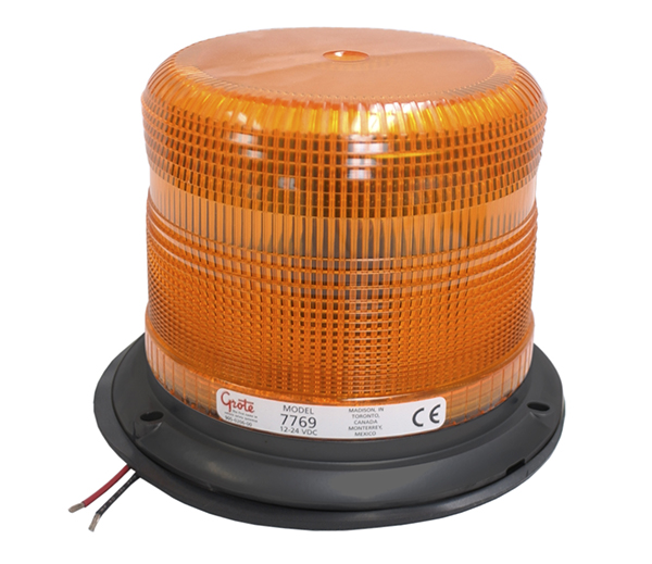 Grote Industries - 77693 – Medium Profile Heavy-Duty Strobe Light, Class II, Yellow