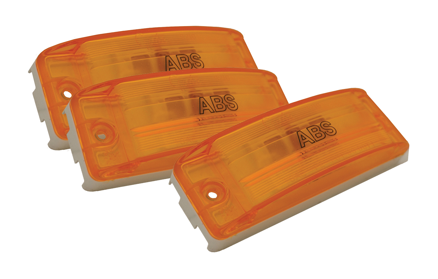 Grote Industries - 78363-3 – Sealed Turtleback® II Clearance Marker Light, ABS, Optic Lens, Yellow, Bulk Pack