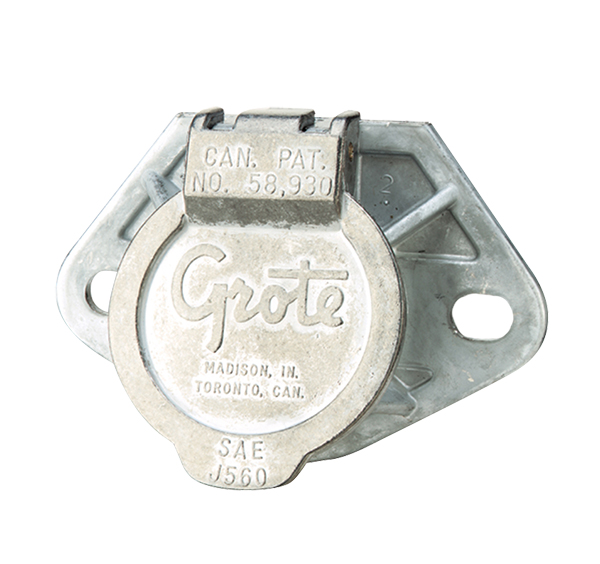 Grote Industries - 87250 - Tomacorriente Ultra-Pin con dos agujeros de montaje, solo tomacorriente, clavija ranurada