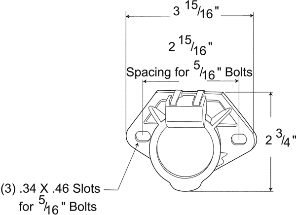 Grote Industries - 87270 – Ultra-Pin Receptacle Two-Hole Mount, Receptacle w/ Terminal Kit, Split Pin