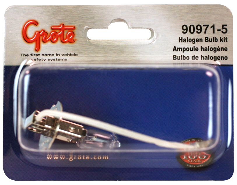 Grote Industries - 90971-5 – 12-Volt Halogen Bulb, 55 Watt, Spade Terminal, Retail Pack
