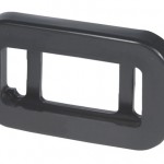 Grommet For Small Rectangular Lights, PVC, Black