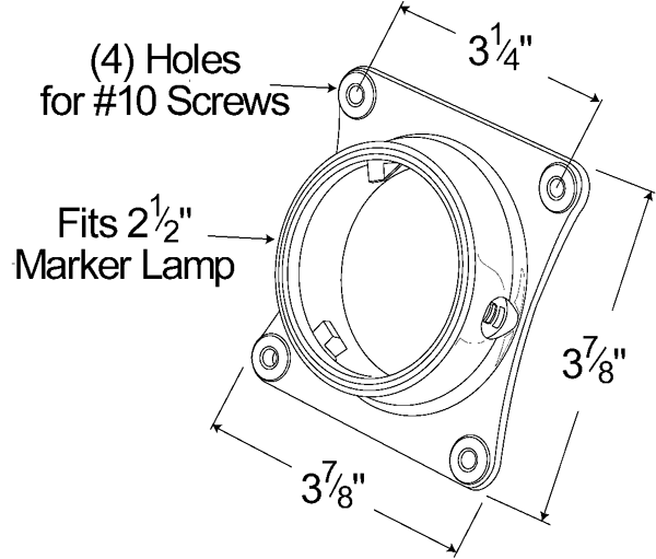 Grote Industries - 91890 – Grommet For Surface Or Flush Mount Lights, Open Grommet