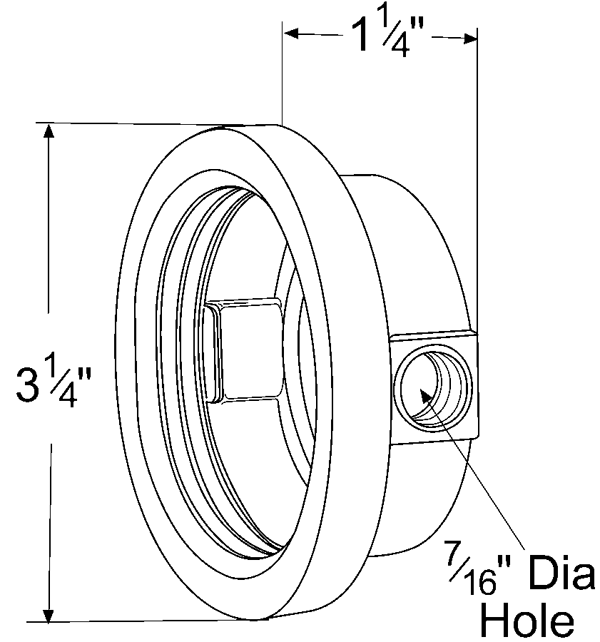 Grote Industries - 92070 – 2 25/32″ Hole Grommet, Closed Back Grommet