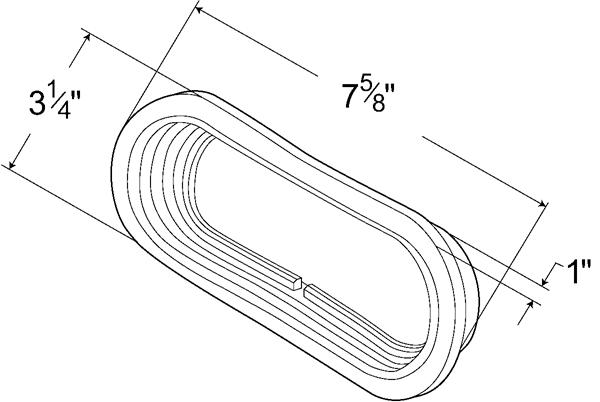 Grote Industries - 92420 – Grommet For 6″ Oval Lights, Open Grommet