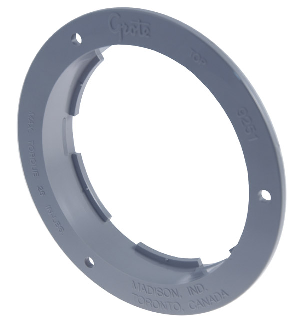 Grote Industries - 92511 – Theft-Resistant Flange For 4″ Round Lights, Gray