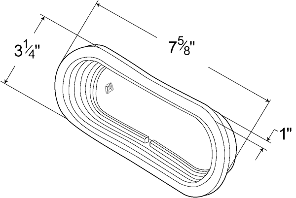 Grote Industries - 92720-3 – Grommet For 6″ Oval Lights, Closed Back, Bulk Pack