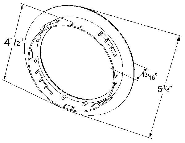 Grote Industries - 93552 – Snap-In Theft-Resistant Flange For 4″ Round LED Lights, Black