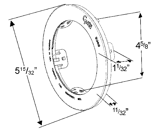 Grote Industries - 93683-3 – Stainless Steel Snap-In Theft-Resistant Flange For 4″ Round LED Lights, 4 1/2″ Size, Bulk Pack