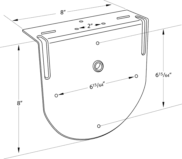Grote Industries - 93982 – Mounting Bracket For 7″ Round Lights, Black