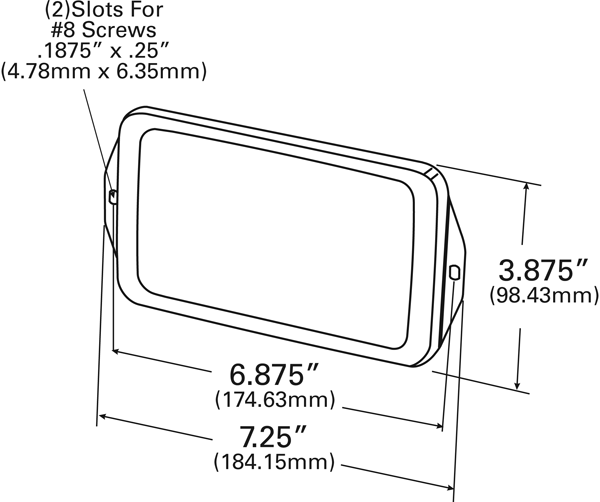 Grote Industries - 94690 – Flush-Mount Work Light Bracket, Stainless Steel