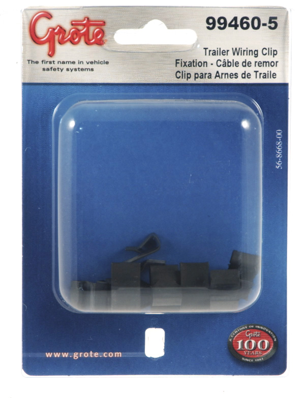 Grote Industries - 99460-5 – Trailer Wiring Frame Clip, 10pk, Black, Retail Pack