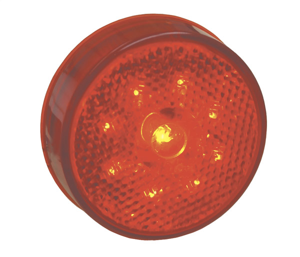 Grote Industries - G1002 – Hi Count® 2 1/2″ LED Clearance Marker Light, Built-In Reflector, Red