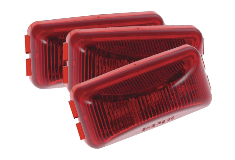 Grote Industries - G1502-3 – 3″ Hi Count® 3-Diode LED Clearance Marker Lights, Red, Bulk Pack