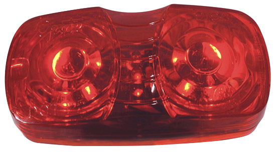 Grote Industries - G4602 – Hi Count® Square-Corner 13-Diode LED Clearance Marker Light, Red