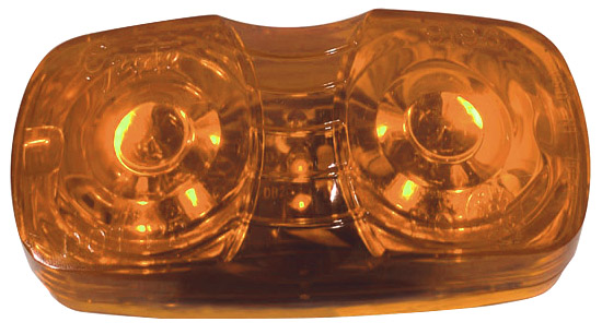 Grote Industries - G4603 – Hi Count® Square-Corner 13-Diode LED Clearance Marker Light, Yellow