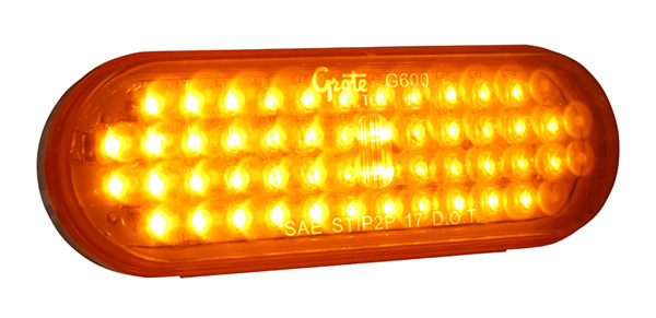 Grote Industries - G6003 – Hi Count® Oval LED Stop Tail Turn Light, Yellow