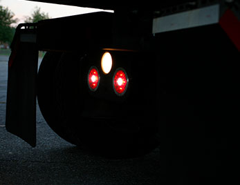 LED Stop Tail Turn Lights on heavy duty truck