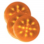 yellow bulk hi count 2 half led clearance marker light optic