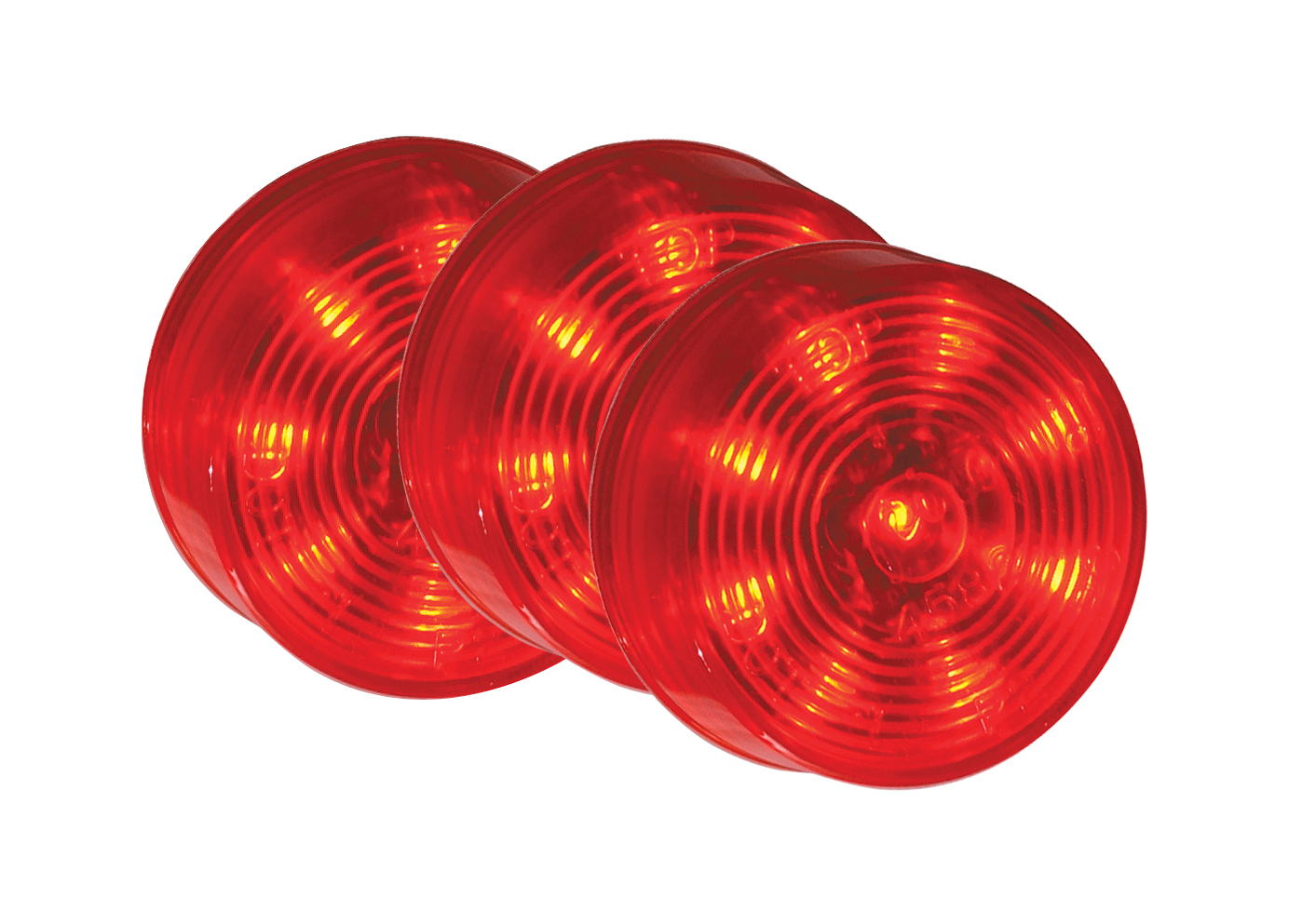 Grote Industries - G3002-3 – Hi Count® 2″ 9-Diode LED Clearance Marker Light, Red, Bulk Pack