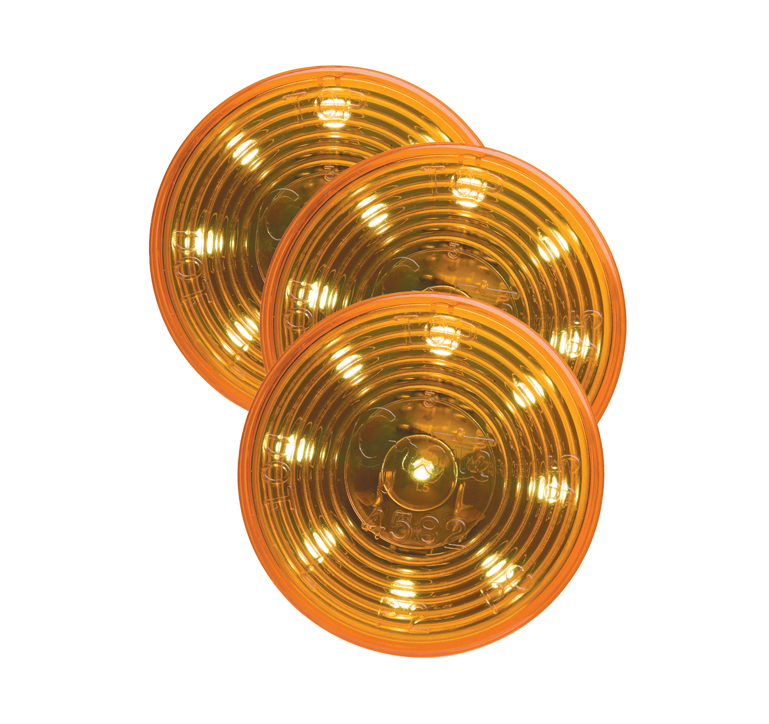 Grote Industries - G3003-3 – Hi Count® 2″ 9-Diode LED Clearance Marker Light, Yellow, Bulk Pack