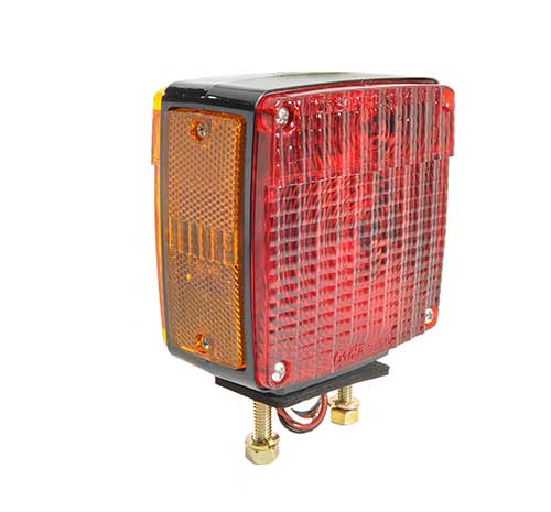 Grote Industries - 55420 – Two-Stud Light w/ Pigtail, LH, Red/Yellow