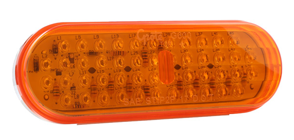 Grote Industries - G6003 – Hi Count® Oval LED Stop Tail Turn Light, Yellow