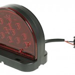 LED Stop Tail Turn Light for Agriculture, Single Sided Surface Mount, Black/Red