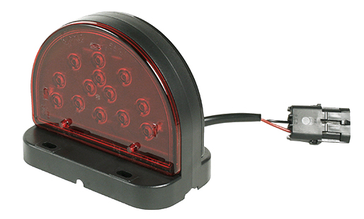 Grote Industries - 01-5618-70 – LED Stop Tail Turn Light for Agriculture & Off-Highway Applications, Single Sided Surface Mount, Black/Red