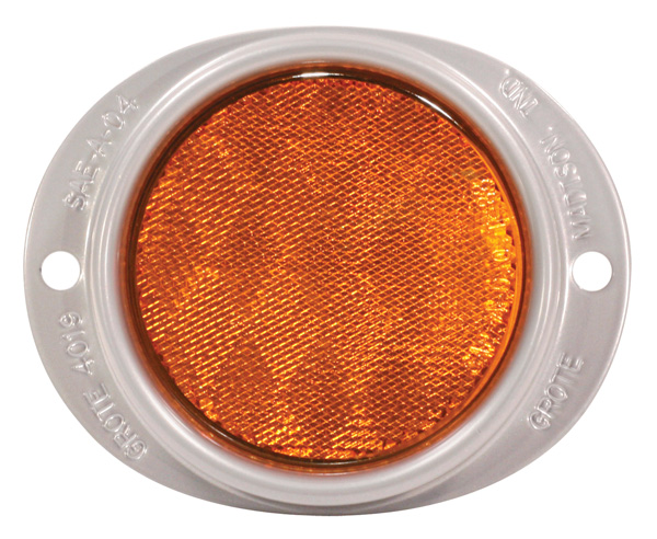 Grote Industries - 40193 – Steel Two-Hole Mounting Reflector, Yellow