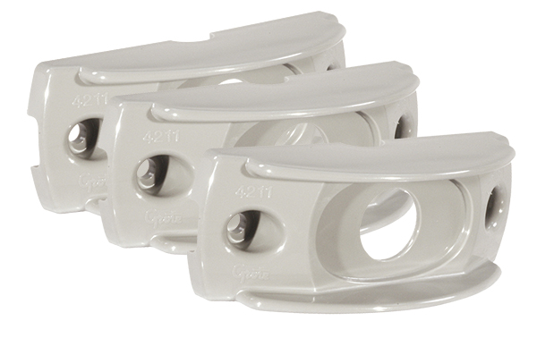 Grote Industries - 42110-3 – Surface Mount Bracket For MicroNova® Or MicroNova® Dot, Oval Mini Marker, Gray, Bulk Pack