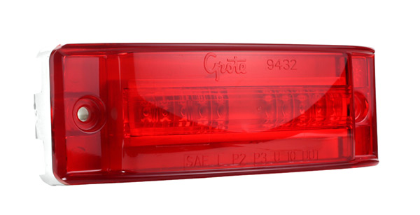Grote Industries - 54002-3 – SuperNova® Turtleback® II LED High Mount Stop Turn Marker Light, Red, Bulk Pack