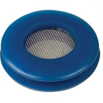 Blue polyurethane seal with built in filter screen