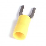 Vinyl Spade Terminals, 12 - 10 Gauge, #4 - 6 Stud Size, 100pk
