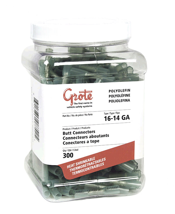 Grote Industries - 83-3350-3 – Heat Shrinkable Butt Connectors – Polyolefin, 16 – 14 Gauge, 300pk